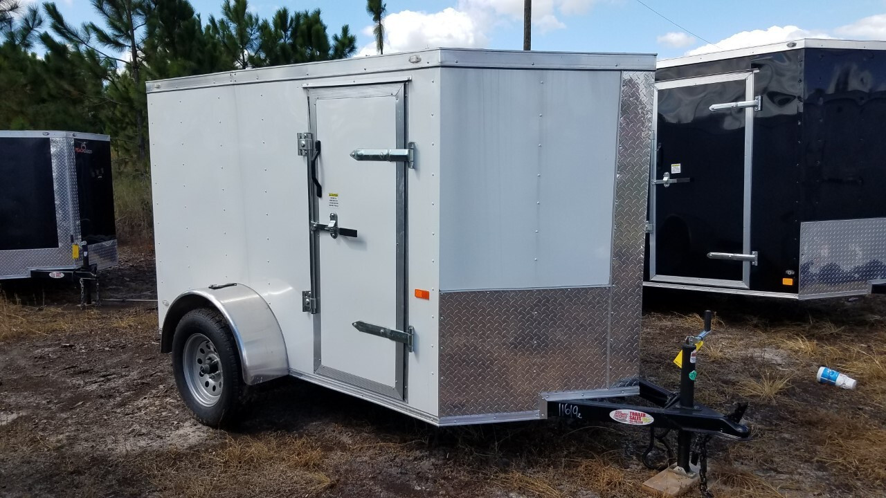 brad s trailer sales in 38190 us 27 n davenport fl 33837 equipment trader 2021 peach cargo 6x12sa white cargo trailer side door and ramp
