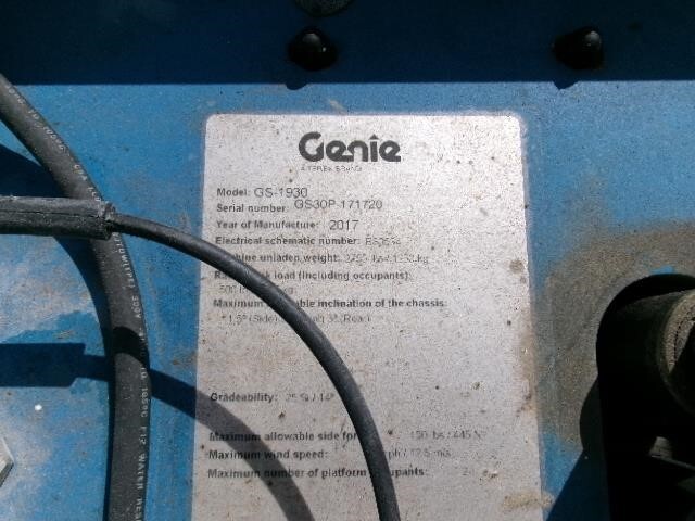 2017 Genie GS-1930