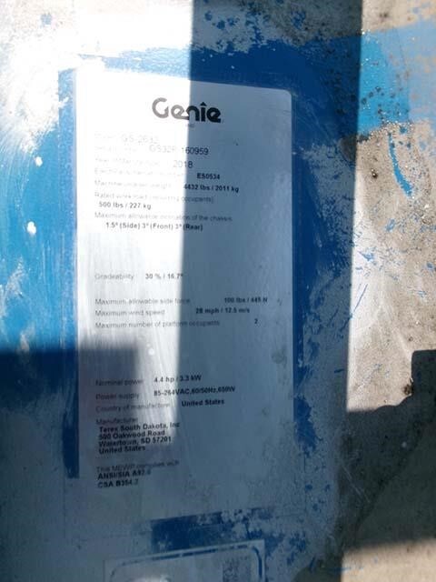 2017 Genie GS-2632