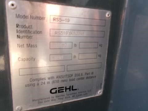 2018 Gehl RS5-19