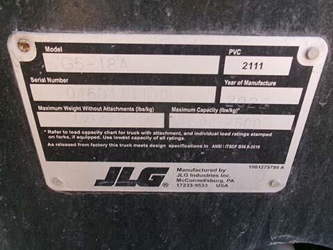 2022 JLG G5-18A Picture 20 2022 JLG G5-18A-20