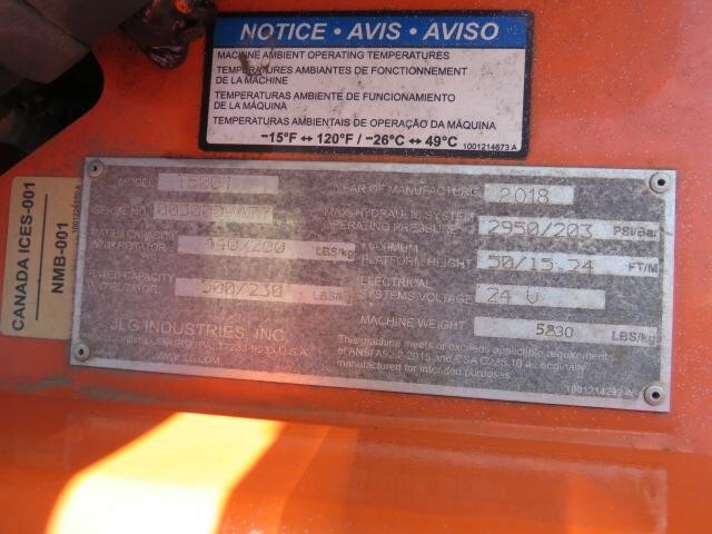 2018 JLG T500J Picture 21 2018 JLG T500J-21