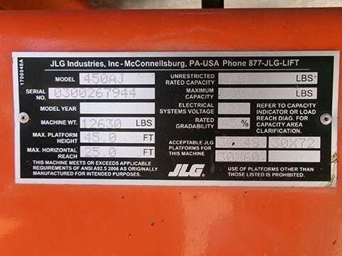 2020 JLG 450AJ Picture 18 2020 JLG 450AJ-18