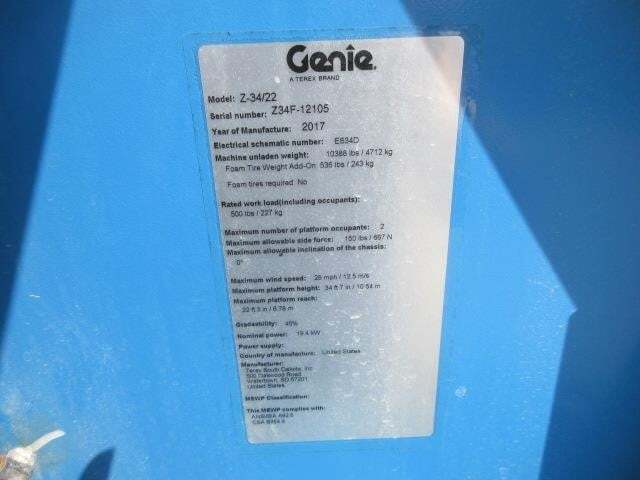 2017 Genie Z-34/22 IC Picture 19 2017 Genie Z-34/22 IC-19