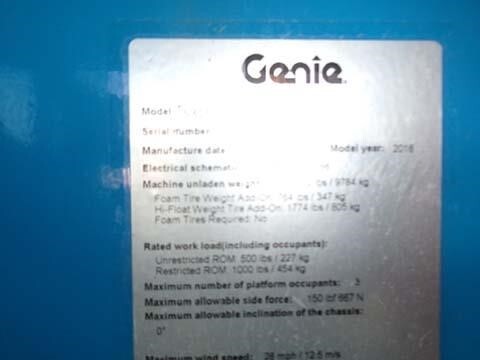 2016 Genie S-60X-18
