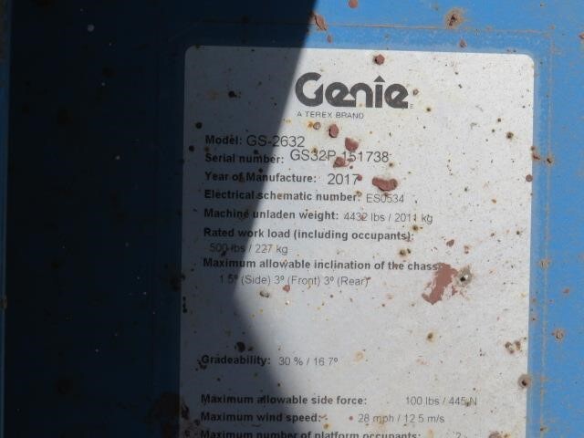 2017 Genie GS-2632-15