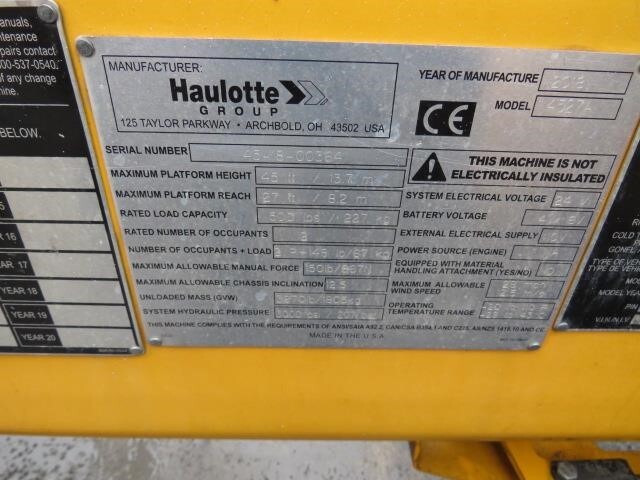 2018 Haulotte 4527A-19