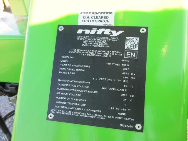 2025 Niftylift TM50-30