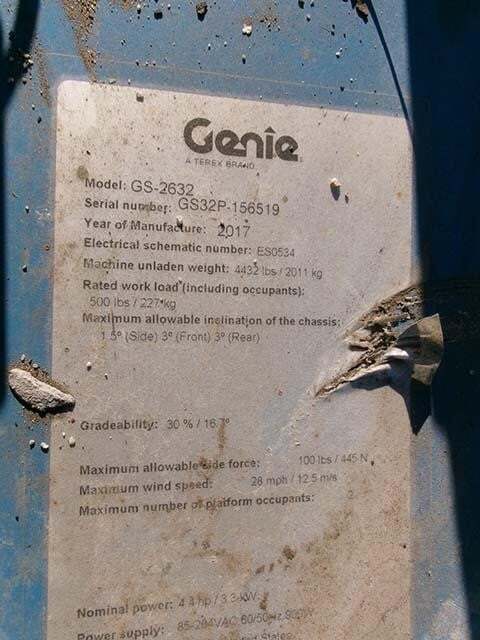 2017 Genie GS-2632-12