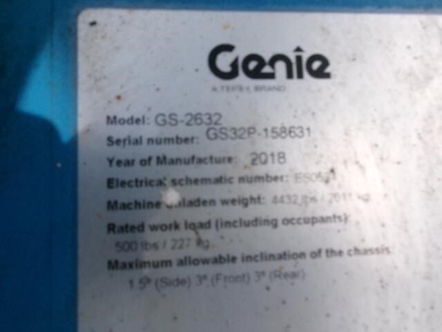 2018 Genie GS-2632-13