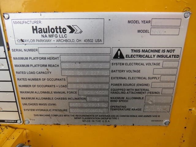 2021 Haulotte 55XA-22