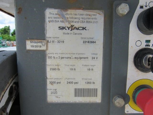 2020 Skyjack SJ3219-19