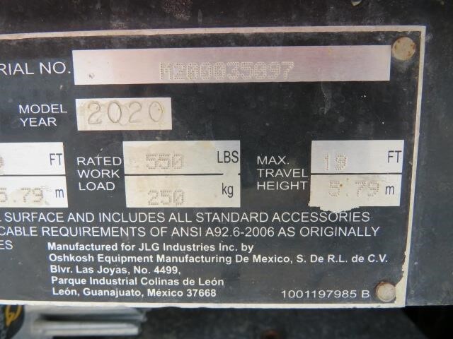 2020 JLG 1932R-20