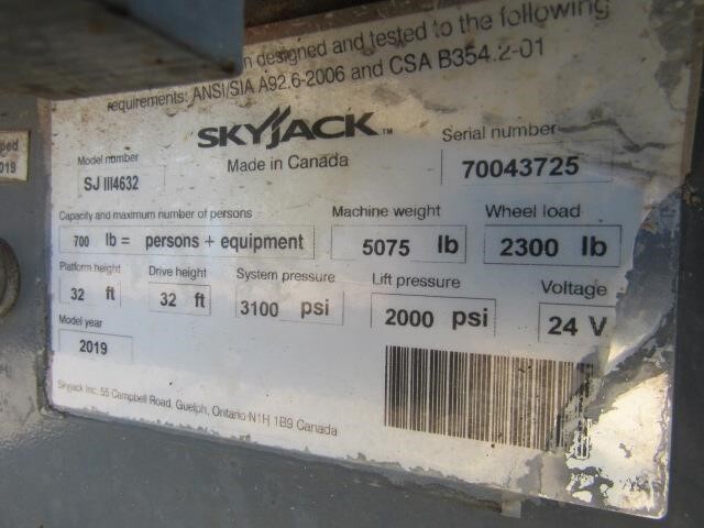 2019 Skyjack SJ4632-20