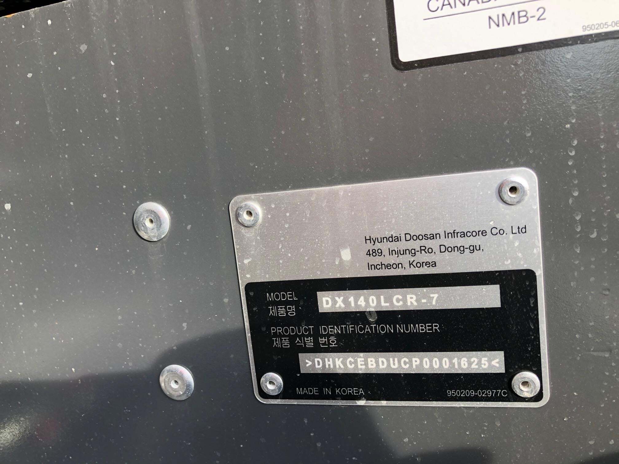 2024 Develon DX140 LCR-7