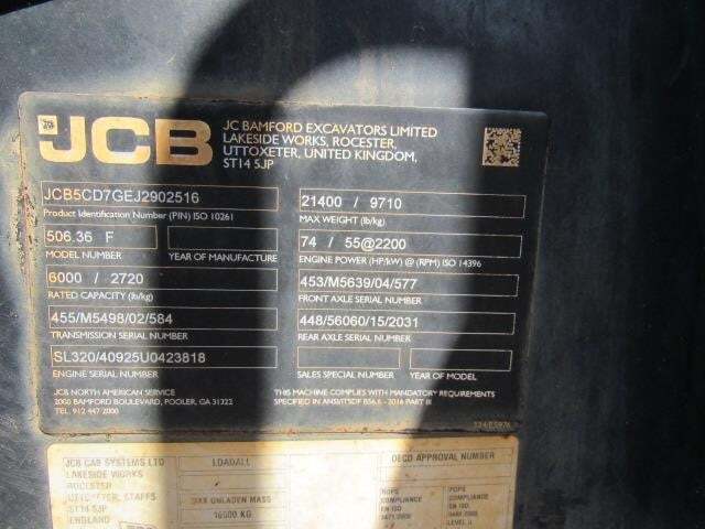 2018 JCB 506-36-27